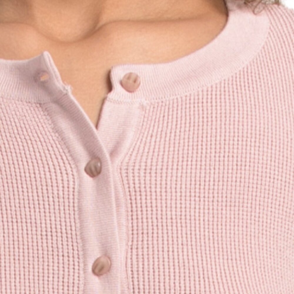 CYRUS Waffle Button Front Cardigan - Picture 3 of 4